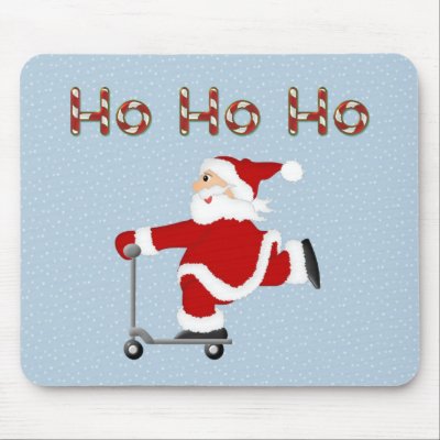 Ho Ho Ho Speeding Santa Mousepad by Cats_Meow