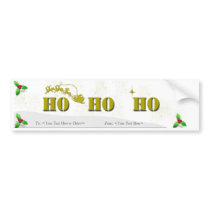 HO HO HO Wine Label bumper stickers by NotionsbyNique HO HO HO Wine Label bumper stickers