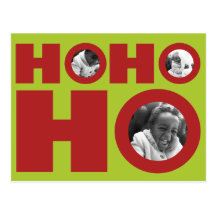 Ho Ho Holiday Photo Postcard