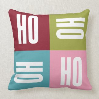Ho Ho Holiday Throw Pillow
