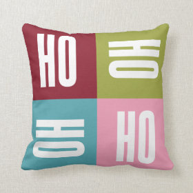Ho Ho Holiday Throw Pillow