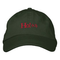 Ho! (three times) embroidered hats