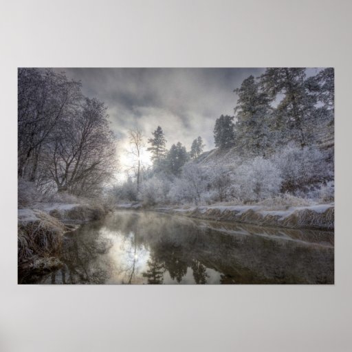 Hoarfrost along a slough at the Kelly Island Print