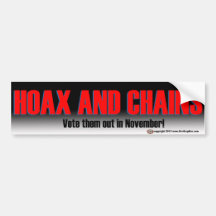 Hoax and Chains Bumpersticker Bumper Stickers