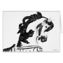Hobby Horse in Black cards by JustDucky Hobby Horse in Black cards
