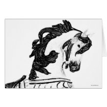 Hobby Horse in Black cards by JustDucky Hobby Horse in Black cards