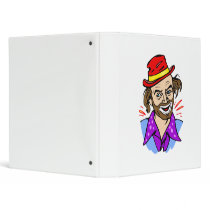 Hobo Clown Head 3 Ring Binder
