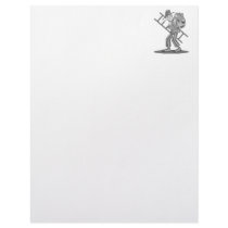 Hobo clown with ladder letterhead design