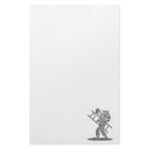 Hobo clown with ladder stationery design