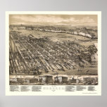 Hoboken, NJ Panoramic Map - 1881 Poster