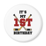 Hockey 1st Birthday Refrigerator Magnets