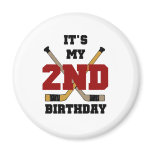 Hockey 2nd Birthday Fridge Magnet