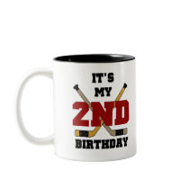 Hockey 2nd Birthday mugs