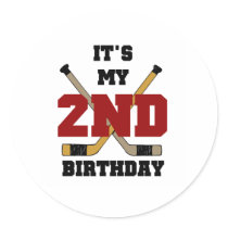 Hockey 2nd Birthday stickers