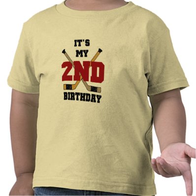 Hockey 2nd Birthday T shirts and Gifts