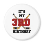 Hockey 3rd Birthday Magnets