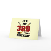 Hockey 3rd Birthday Tshirts and Gifts Cards