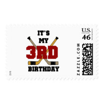 Hockey 3rd Birthday Tshirts and Gifts Stamp