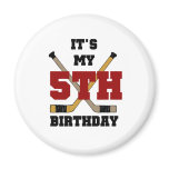 Hockey 5th Birthday Fridge Magnet