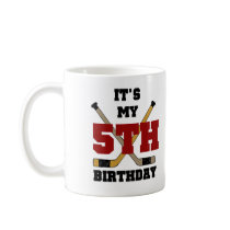 Hockey 5th Birthday mugs