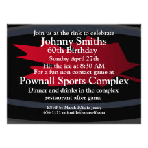 Hockey 60th. birthday invitation.