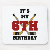 Hockey 6th Birthday mousepads