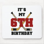 Hockey 6th Birthday Mouse Pads