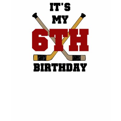 Hockey 6th Birthday Tshirt by kids_birthdays