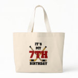 Hockey 7th Birthday Canvas Bag