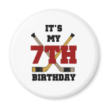 Hockey 7th Birthday Fridge Magnets
