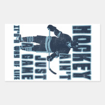 Hockey Ain't Just A Game Rectangular Stickers