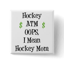 Hockey ATM Pinback Buttons