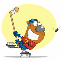 Hockey-Bear-Player photo sculptures