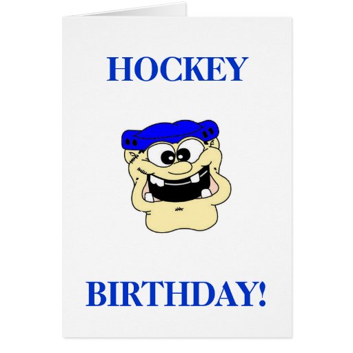 Hockey Birthday Greeting Card Zazzle Hockey Birthday Greeting Card Zazzle