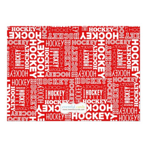Hockey Birthday Party Invitation Blonde Hair