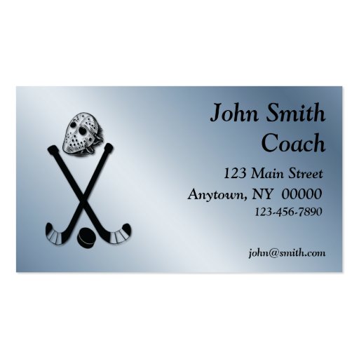 Hockey Business Card (front side)