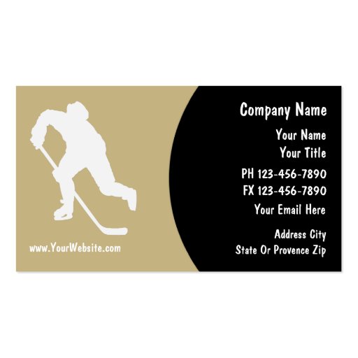 Hockey Business Cards (front side)