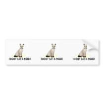 Hockey Cat Pissed Bumper Sticker
