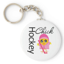 Hockey Chick Keychain