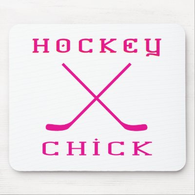 Hockey Chick Mouse Mats by laohare