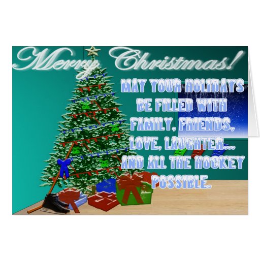 Hockey Christmas Card | Zazzle