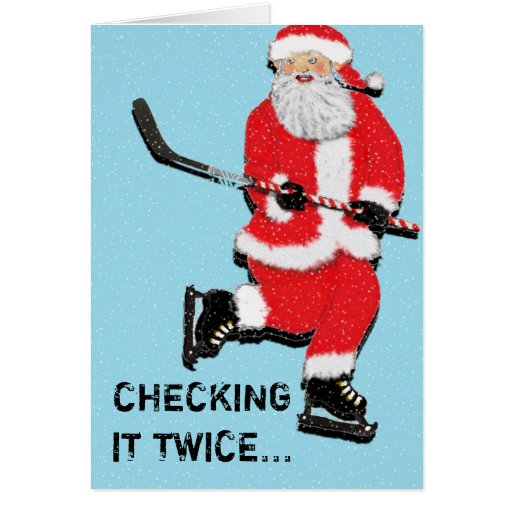 Hockey Christmas greeting cards | Zazzle