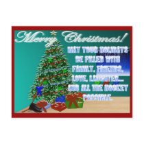 Hockey Christmas Postcard by Hockey_crazee Hockey Christmas Postcard