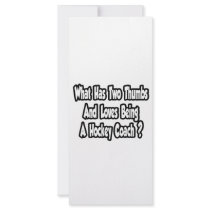 Hockey Coach Joke...Two Thumbs rack cards
