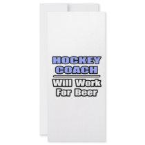 Hockey Coach...Will Work For Beer rack cards by hockeycoachshirts Hockey Coach...Will Work For Beer rack cards