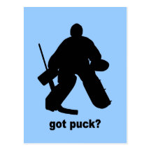 Hockey conseguido divertido del duende malicioso tarjeta postal