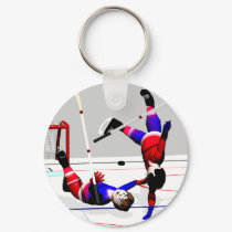 Hockey Dance 2 keychains by Peerdrops Hockey Dance 2 keychains