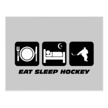 Hockey divertido postal