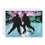 Hockey Duo Face Off Custom Invites