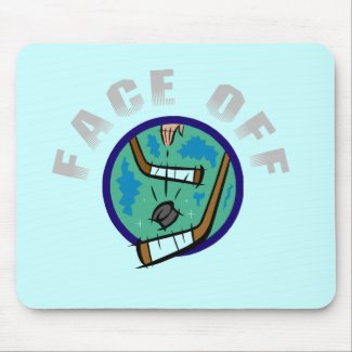 Hockey Face Off T-shirts and Gifts mousepad